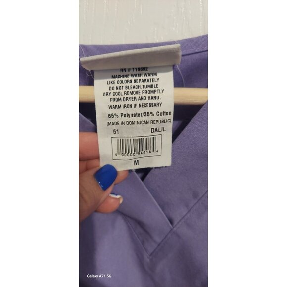 Purple Size Xl Uniform Advantage Scrubs Top Is MBottoms MT Nursing Hospital - Picture 6 of 11